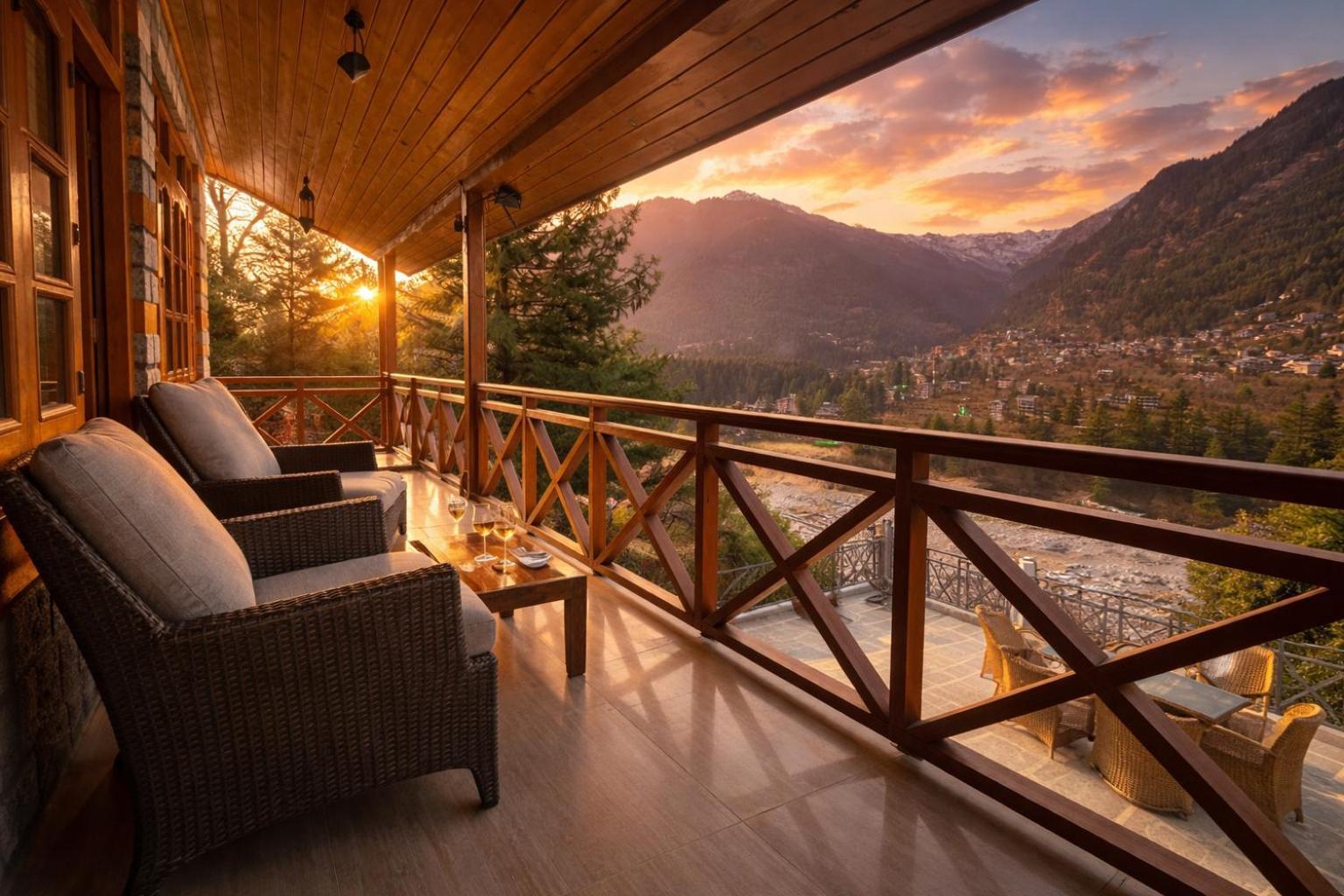 Hotel Hollywood Vibes #Riverview #Premium Rooms #Prime Location #Most Awarded #Parking #Top Rated #Open Terrace #Lawn #Best Selling Hotel In Manali — Photos 1